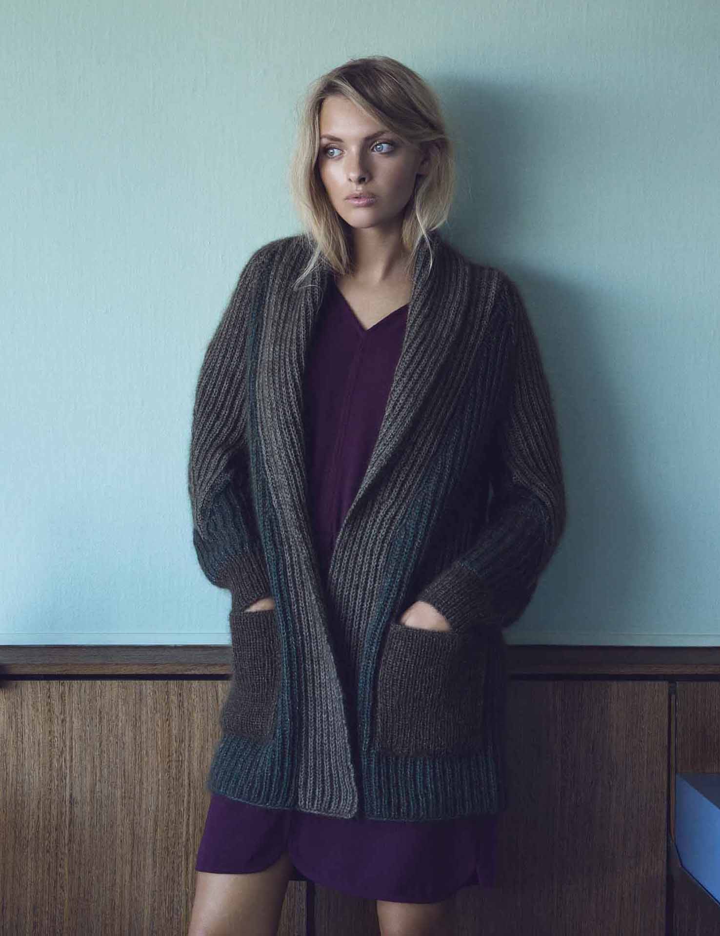 Isager Yarn Kits Lone Cardigan kit gilet laine
