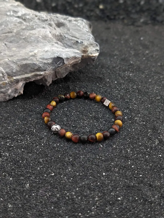IKOBA Bracelets bracelet trois yeux 6 mm acier