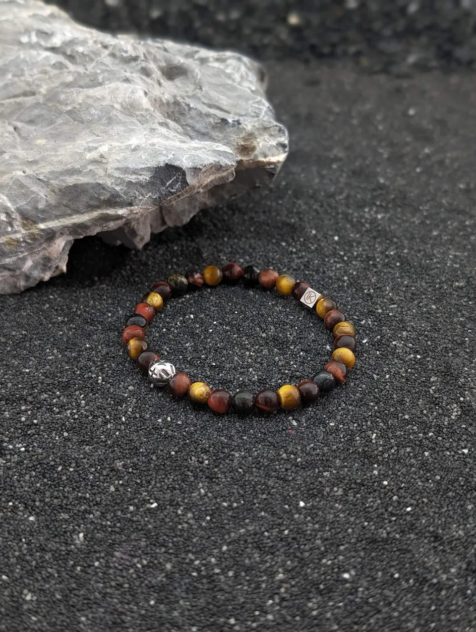 IKOBA Bracelets bracelet trois yeux 6 mm acier