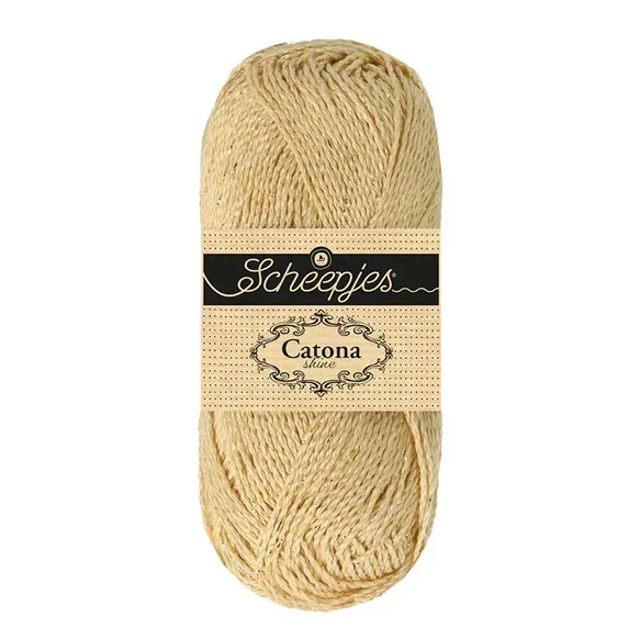 Scheepjes Catona Shine 404 fil coton - thé anglais or