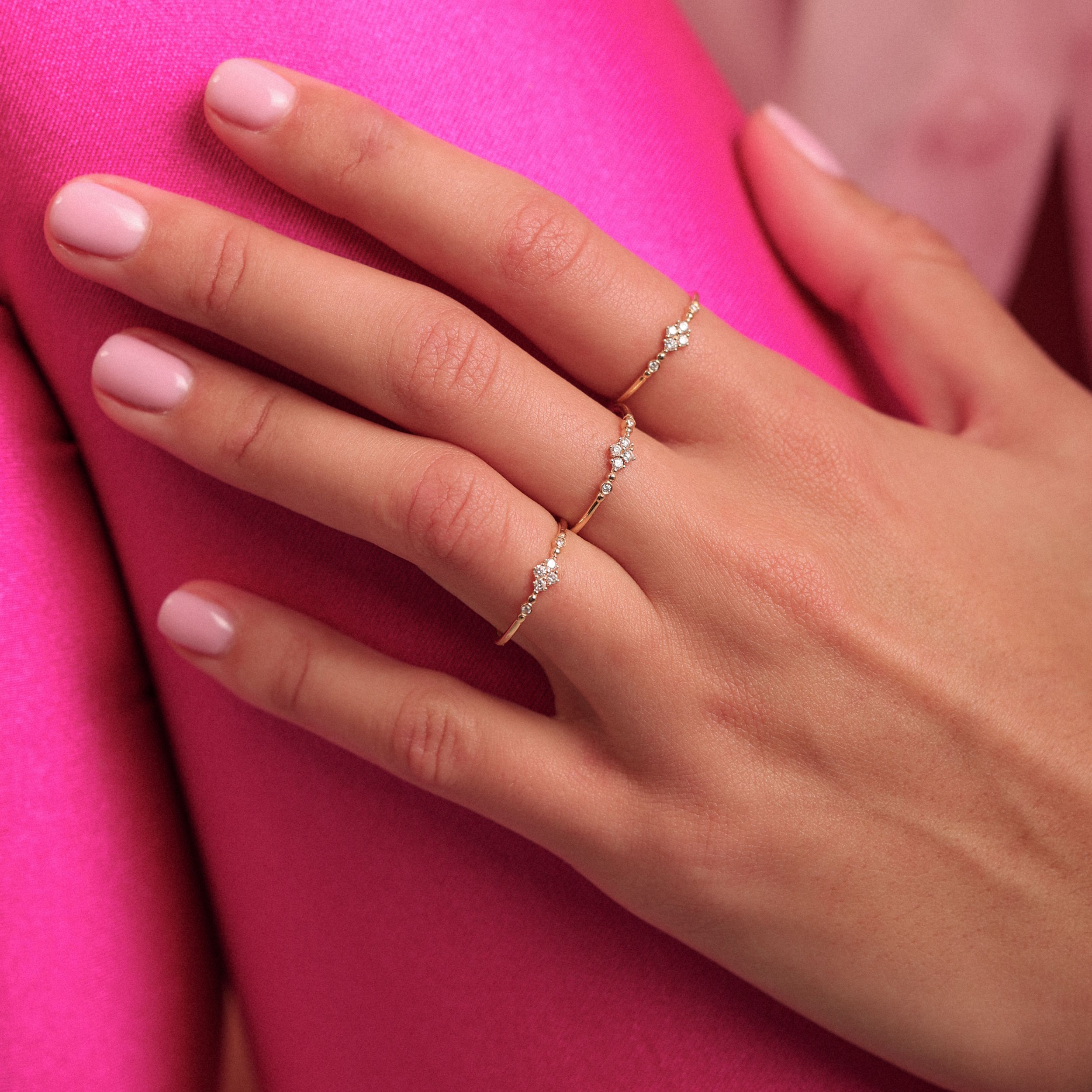 ANGÈLE BROUSSE Eternity bague fine or jaune 18 carats diamants