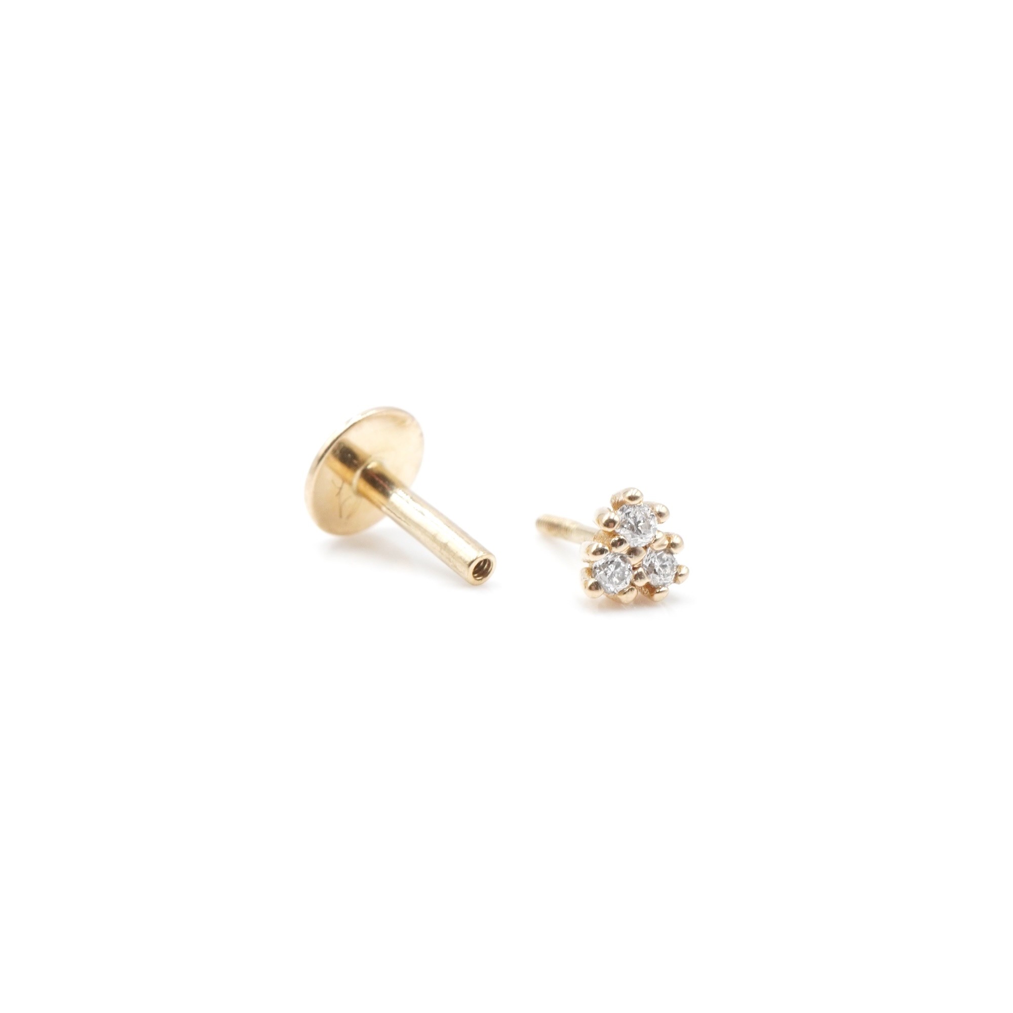 Angèle Brousse Eternity piercing or 3 diamants