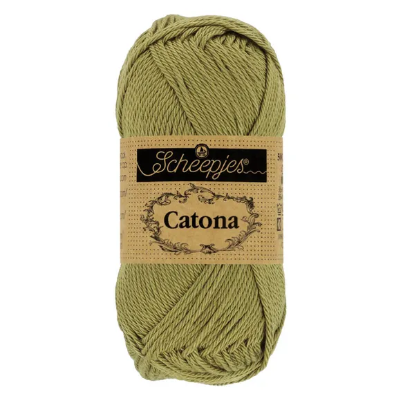 Scheepjes Catona 395 fil coton vert willow mercerisé