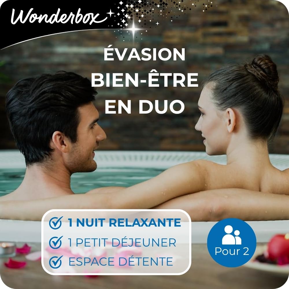 Wonderbox Évasion Bien-Être en Duo coffret cadeau nuit 2 pers