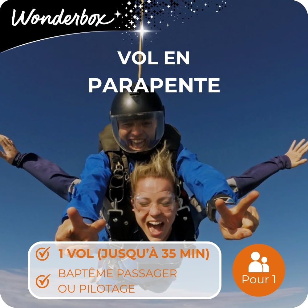 Wonderbox Vol en Parapente coffret cadeau 1 pers