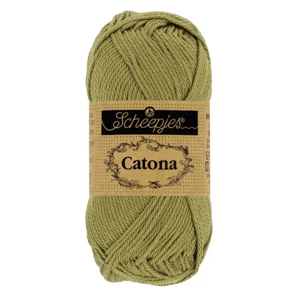 Scheepjes Catona 395 fil coton vert willow mercerisé
