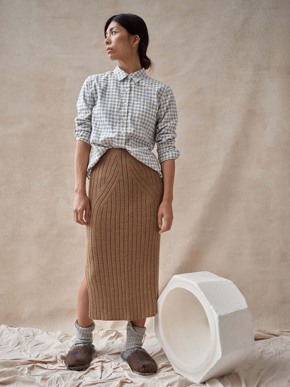 Isager Yarn Kits Ryoanji skirt kit jupe laine
