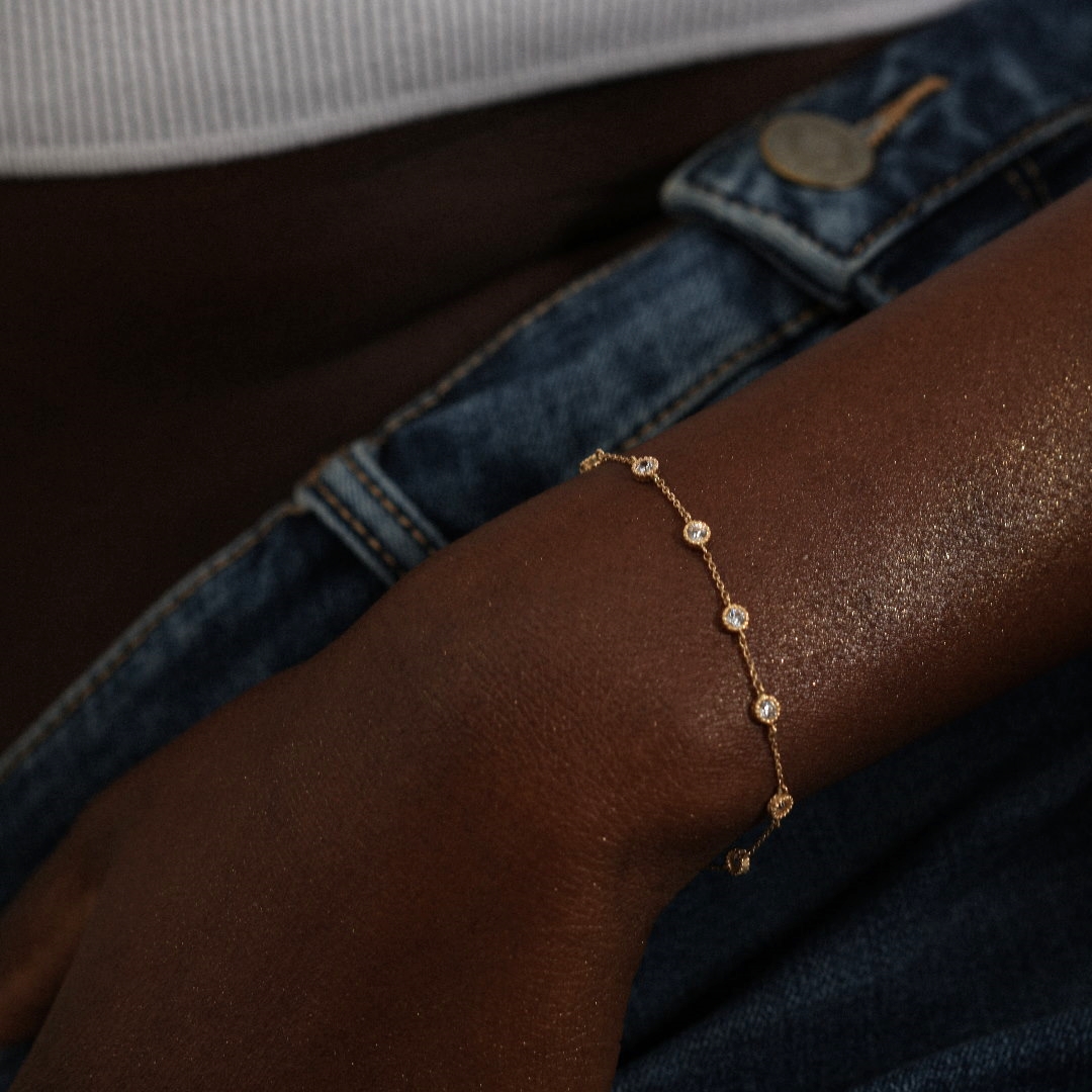 Angèle Brousse Cessi bracelet multi-pierres topazes or jaune