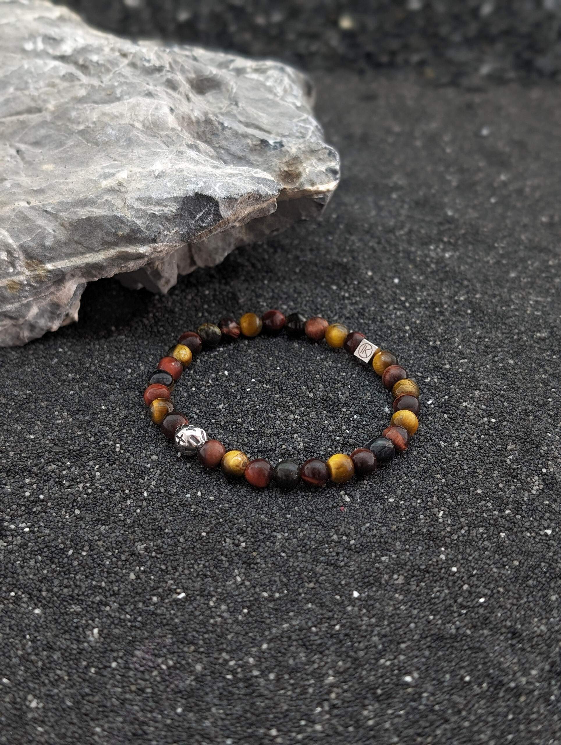 IKOBA Bracelets bracelet trois yeux 6 mm acier