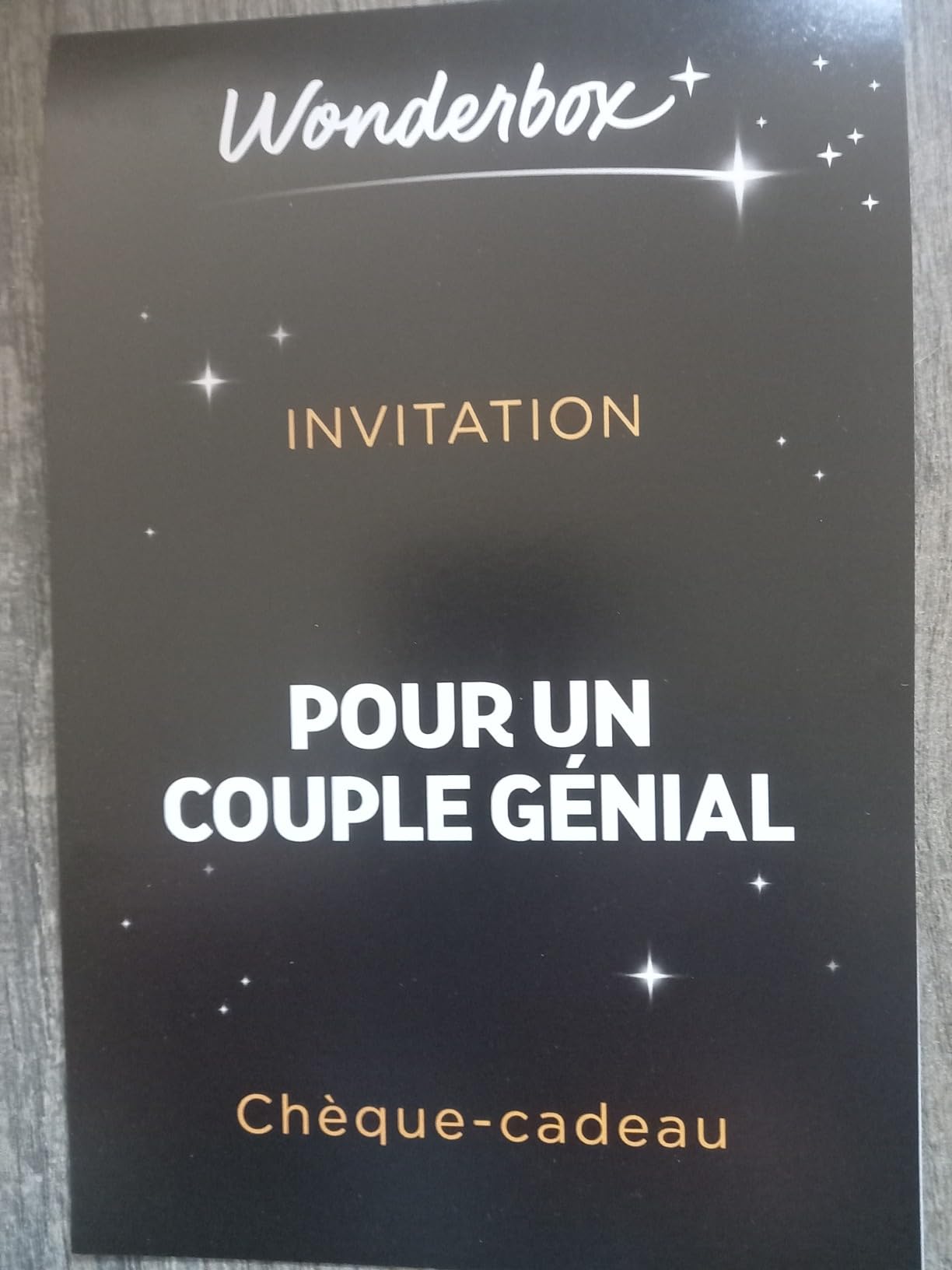 Wonderbox Pour Un Couple en Or coffret 2 personnes séjour repas