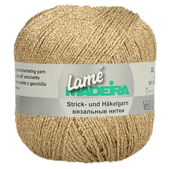 Madeira Lamé fil métallique 424 Or 25g brillant