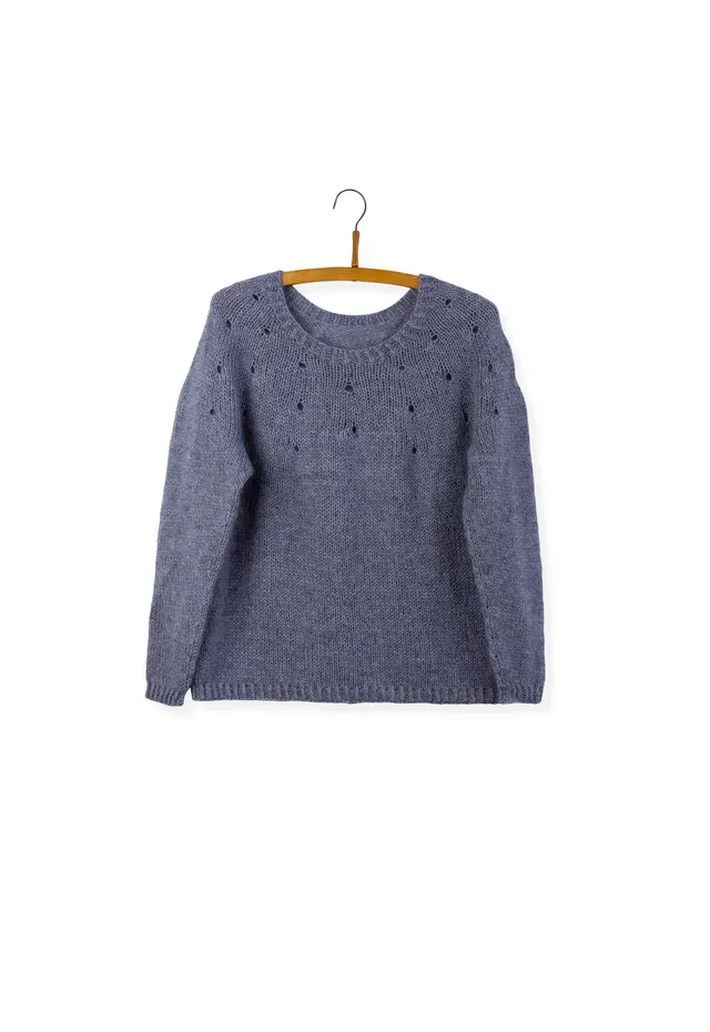 Isager Lotus kit tricot laine pull femme