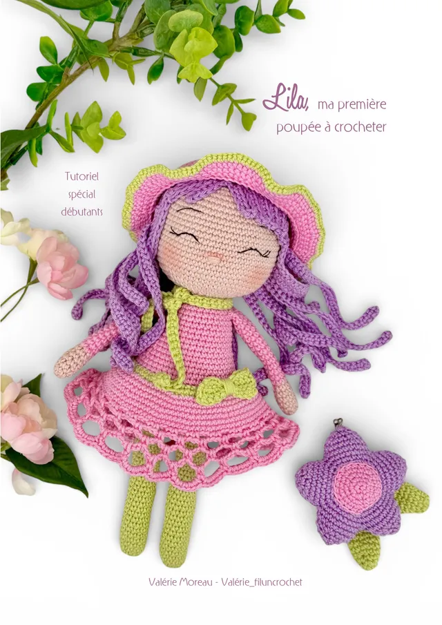 Lila livre crochet ma première poupée à crocheter