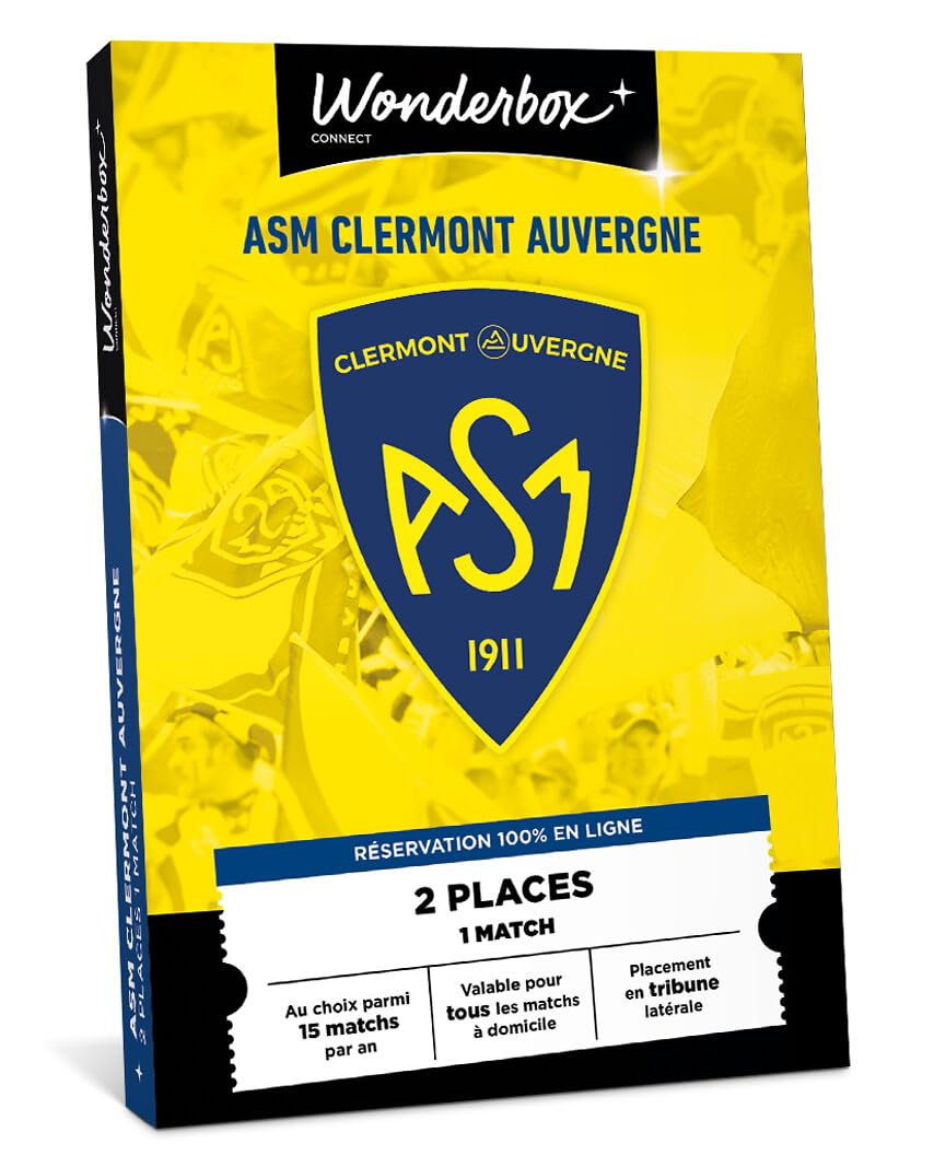 Wonderbox ASM Clermont coffret cadeau 2 places match rugby