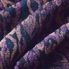 Laeti & Léa Jacquard Diamond coupon tissu violet bleu 2 m
