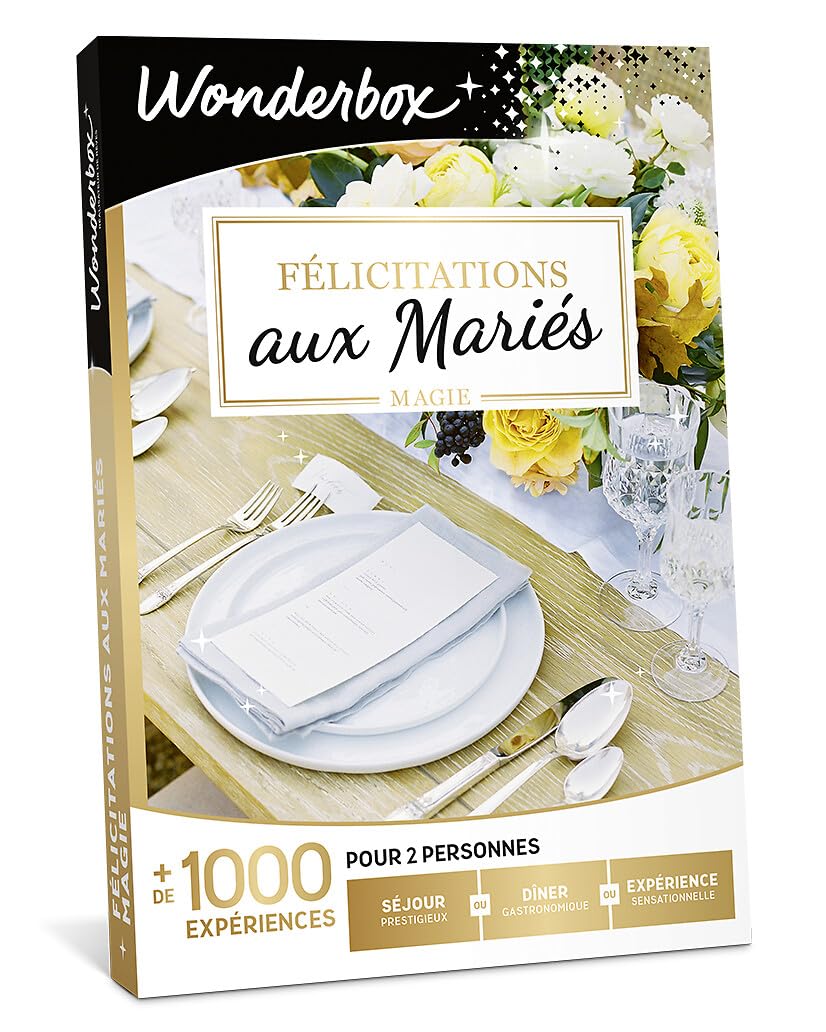 Wonderbox Félicitations Mariés Magie coffret 2 pers prestige