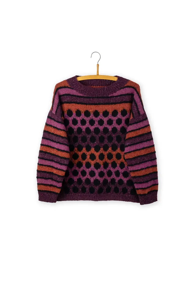 Isager Circles Stripes 2 kit tricot pull