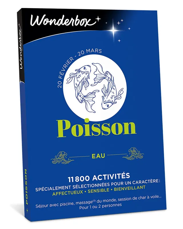 Wonderbox Astrologie Poisson coffret cadeau 1 ou 2 pers massage