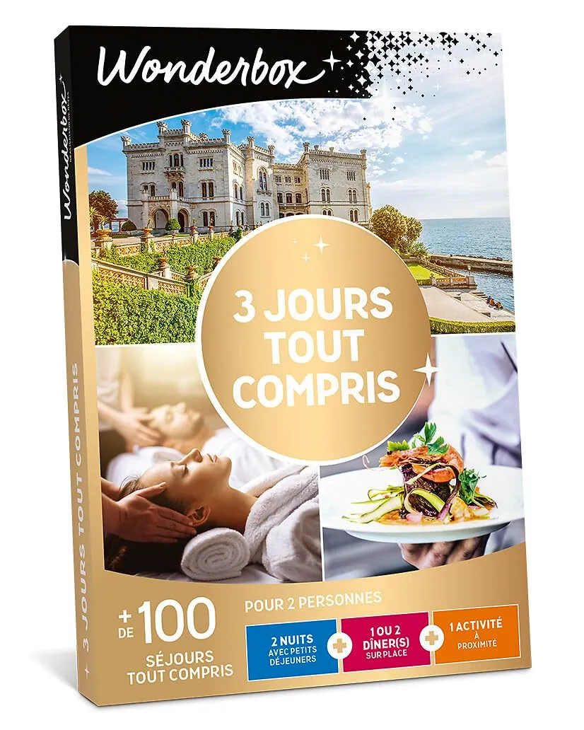 Wonderbox 3 Jours Tout Compris coffret cadeau 2 pers 2 nuits