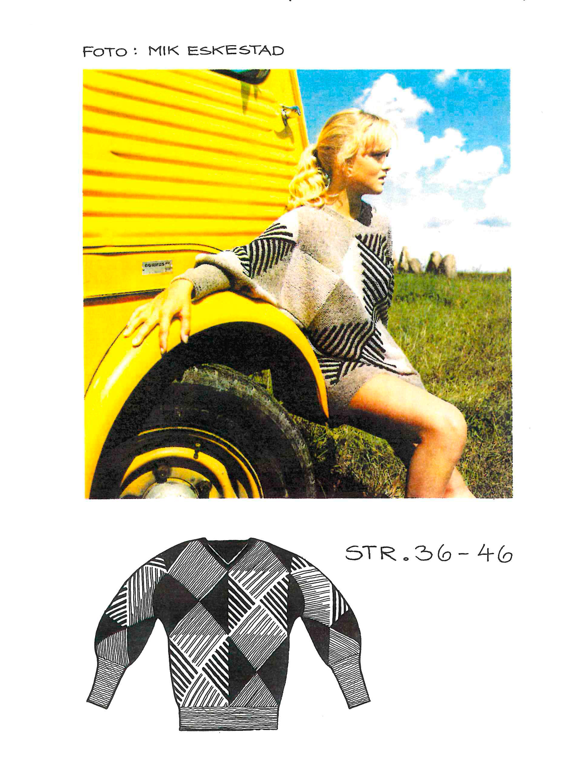 Isager Yarn Kits KVADRAT kit tricot pull graphique
