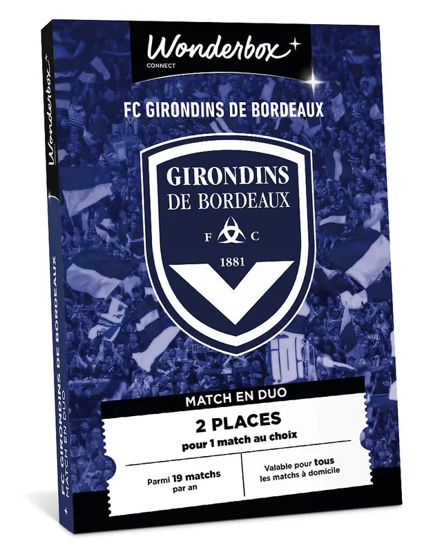Wonderbox Girondins Bordeaux coffret 2 places match foot
