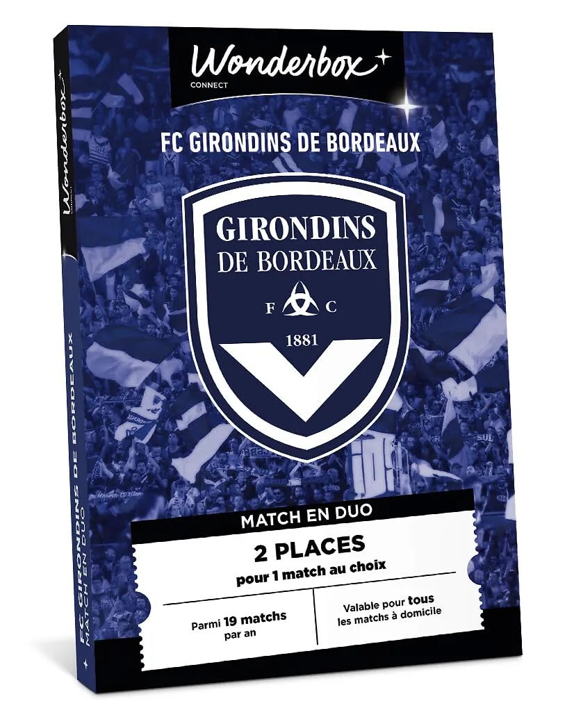 Wonderbox Girondins Bordeaux coffret 2 places match foot