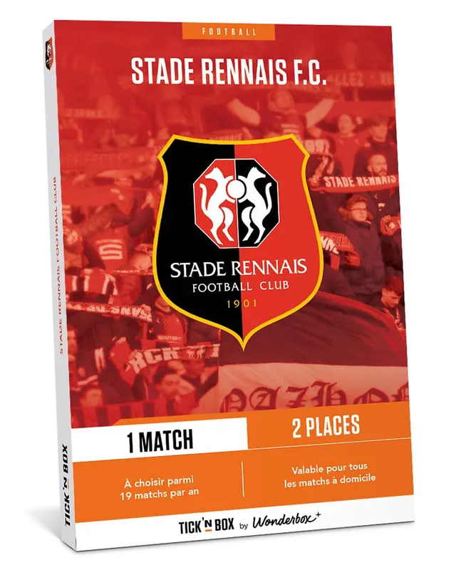 Tick&Box Stade Rennais coffret 2 places match supporters