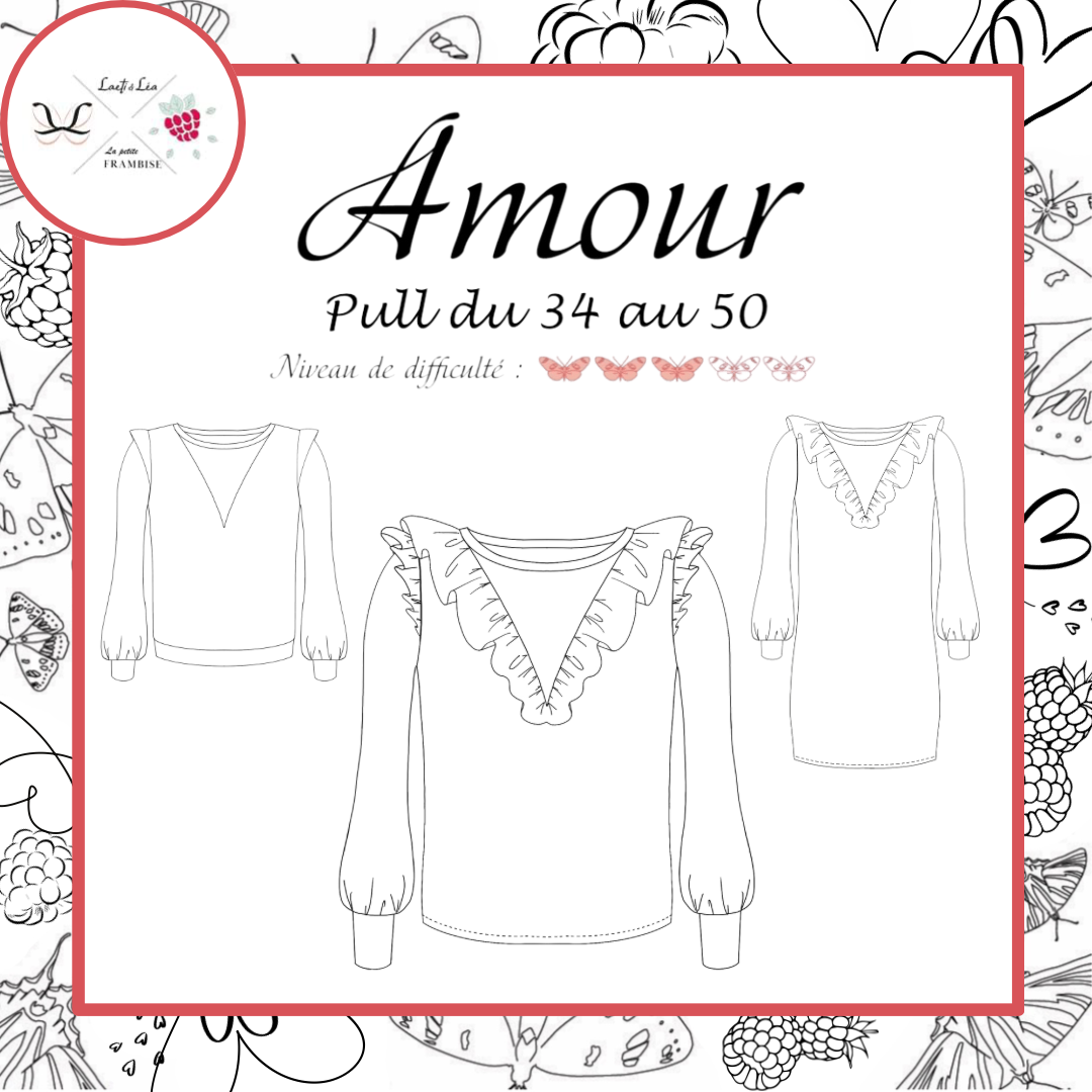 Laeti & Léa Amour pull femme patron couture PDF 34-50