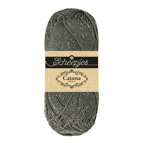 Scheepjes Catona Shine fil coton 242 gris métal