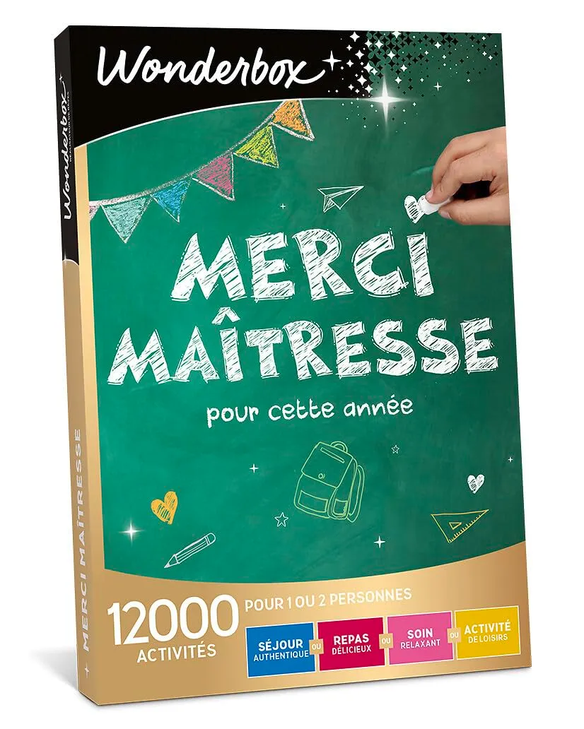 Wonderbox Merci Maîtresse coffret multi-activités 1 ou 2 pers.