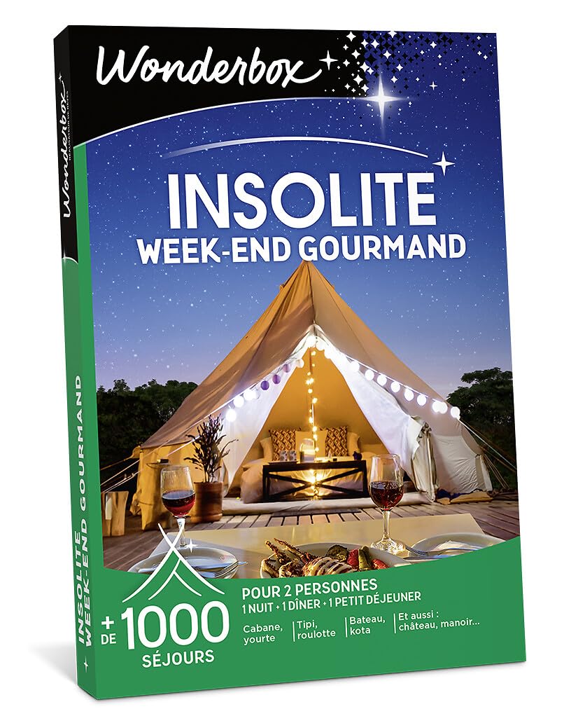 Wonderbox Week-End Insolite et Gourmand coffret séjour 2 pers