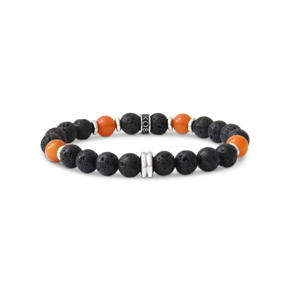 IKOBA Bracelets lave aventurine orange 8mm bracelet pierre