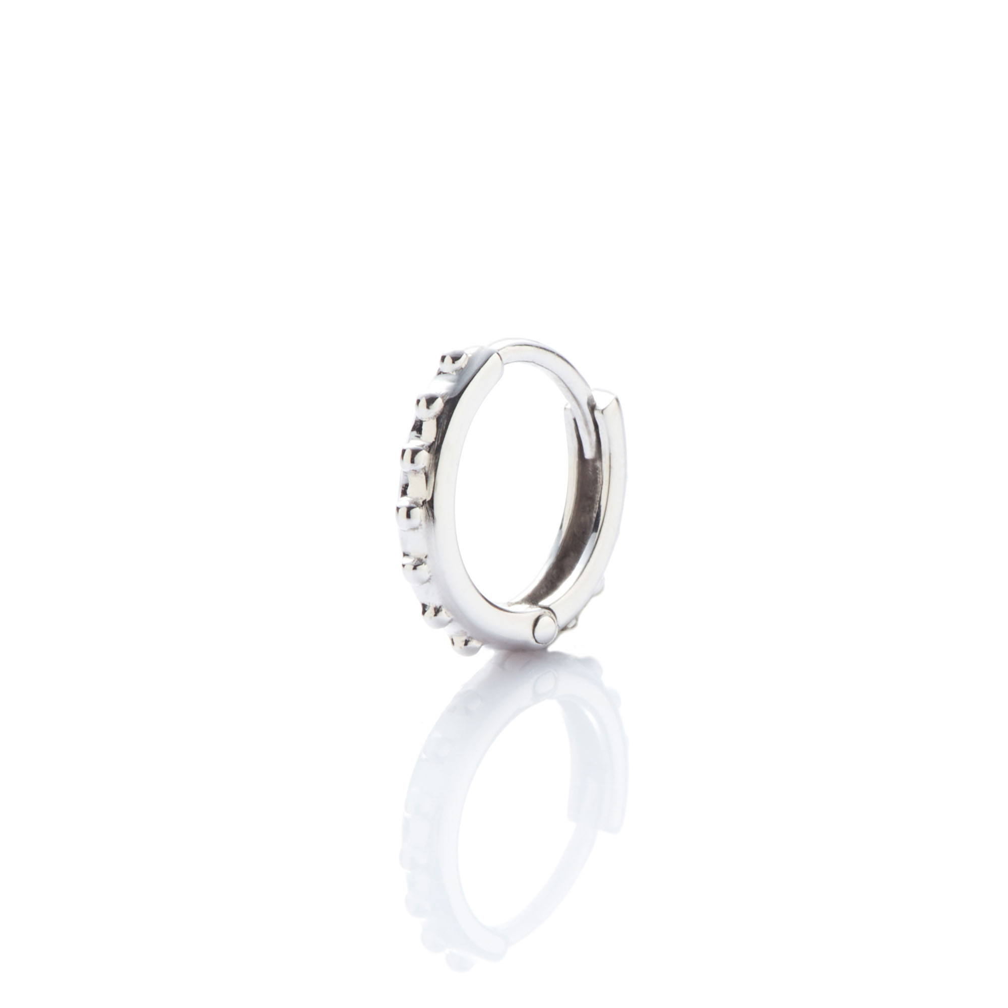 Angèle Brousse Stella mini créoles or jaune 18 carats perlée