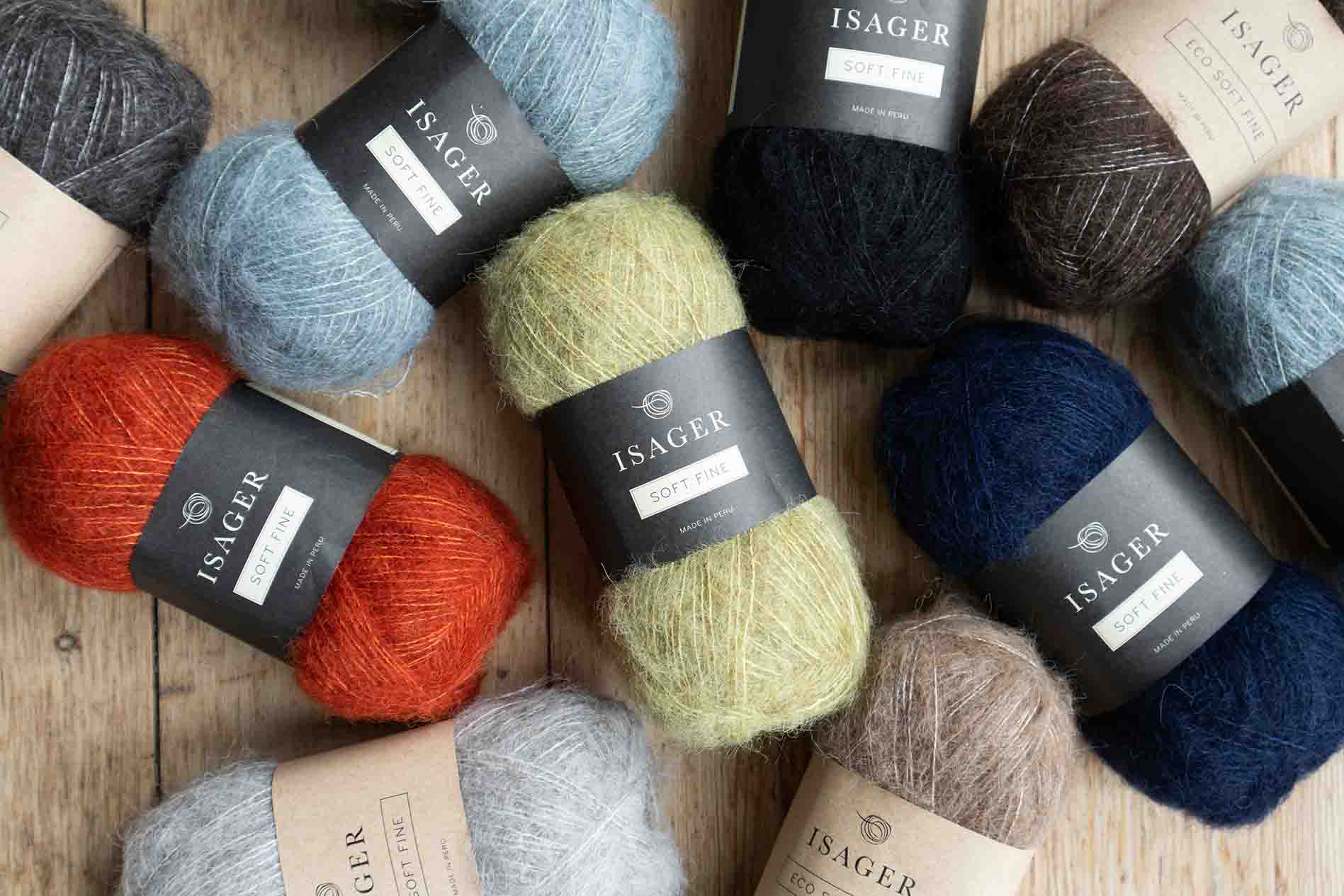 Isager Soft Fine fil à tricoter mérinos alpaga