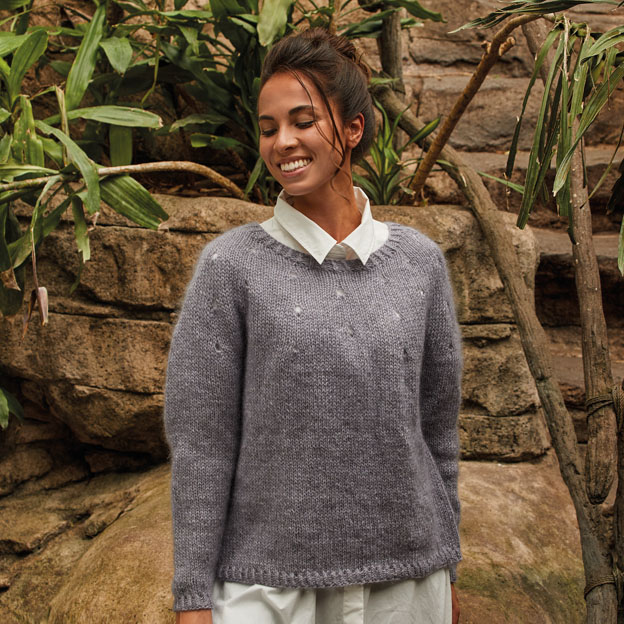 Isager Lotus kit tricot laine pull femme