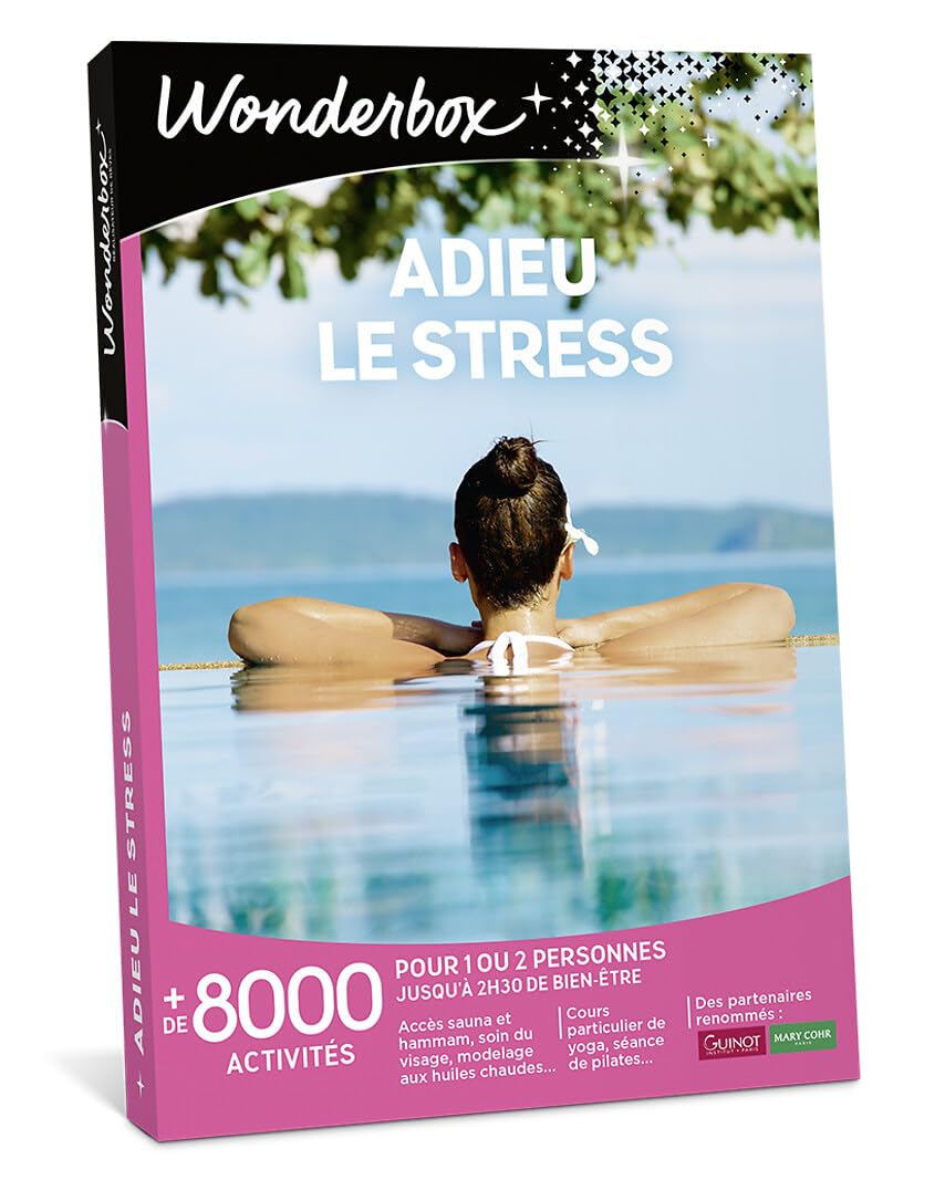 Wonderbox Adieu Le Stress coffret cadeau 1 à 2 personnes spa