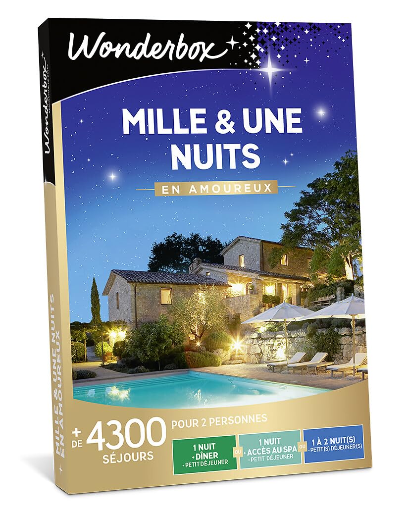 Wonderbox Mille & Une Nuits en Amoureux coffret cadeau 2 pers