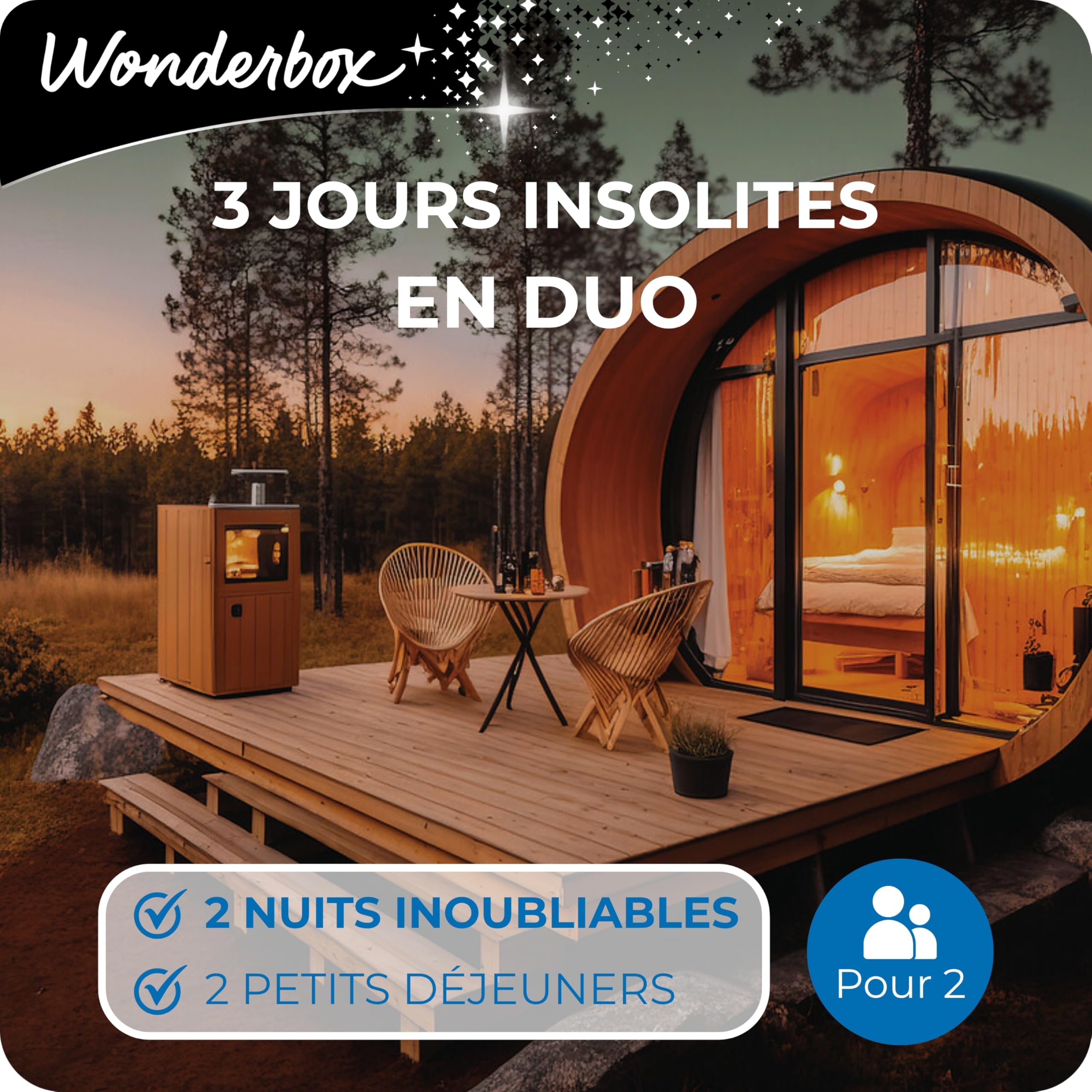 Wonderbox Séjour & week-end coffret insolite 3 jours duo 2 nuits
