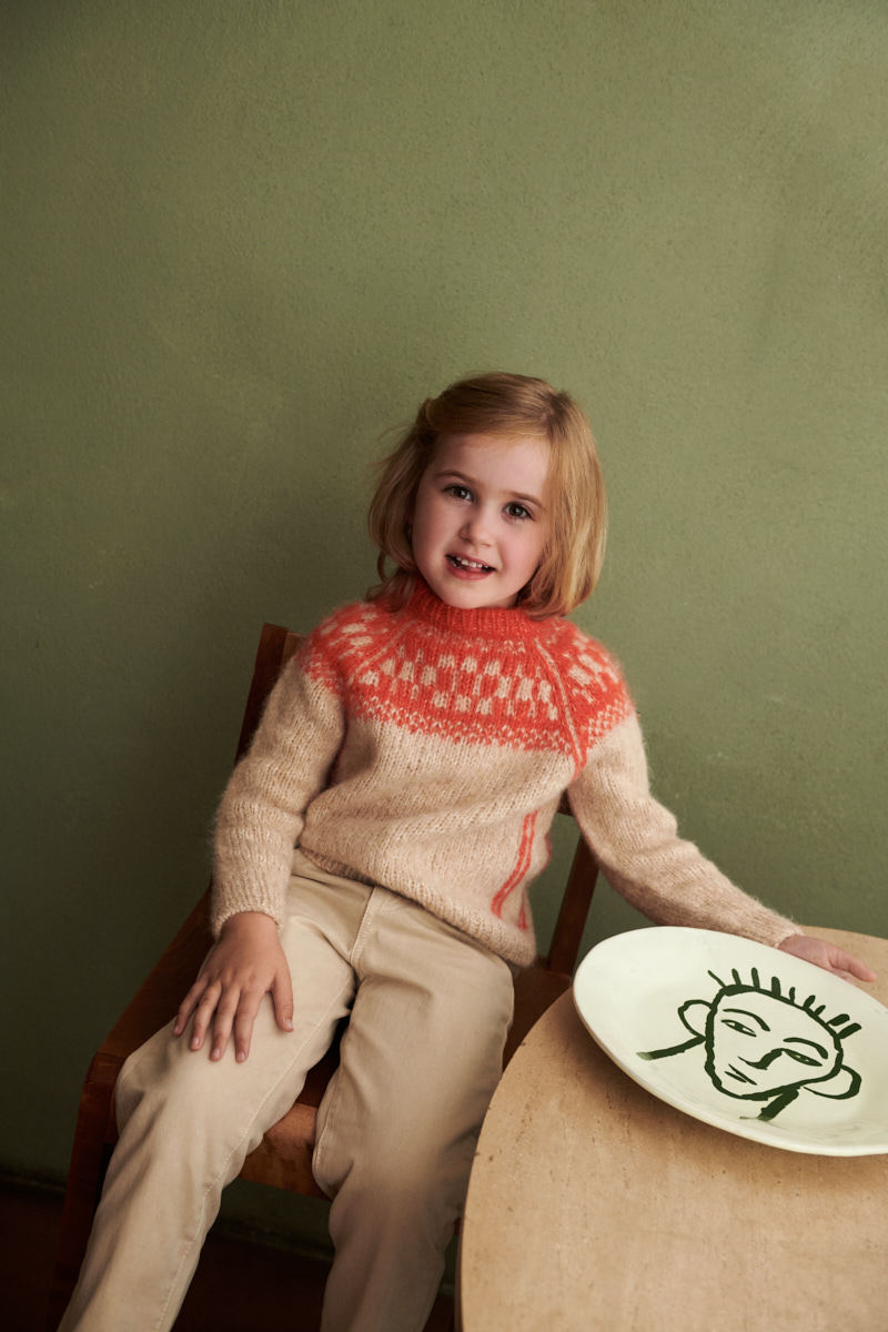 Isager Little Joha Sweater kit tricot pull enfant laine