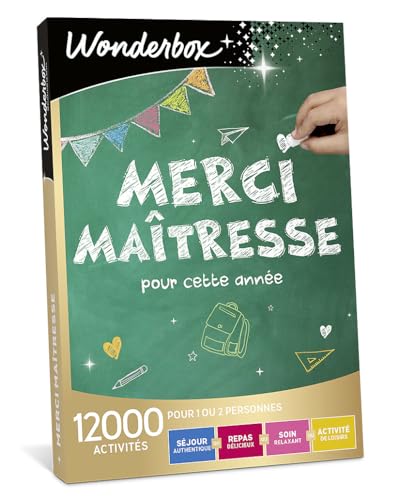 Wonderbox Merci Maîtresse coffret multi-activités 1 ou 2 pers.