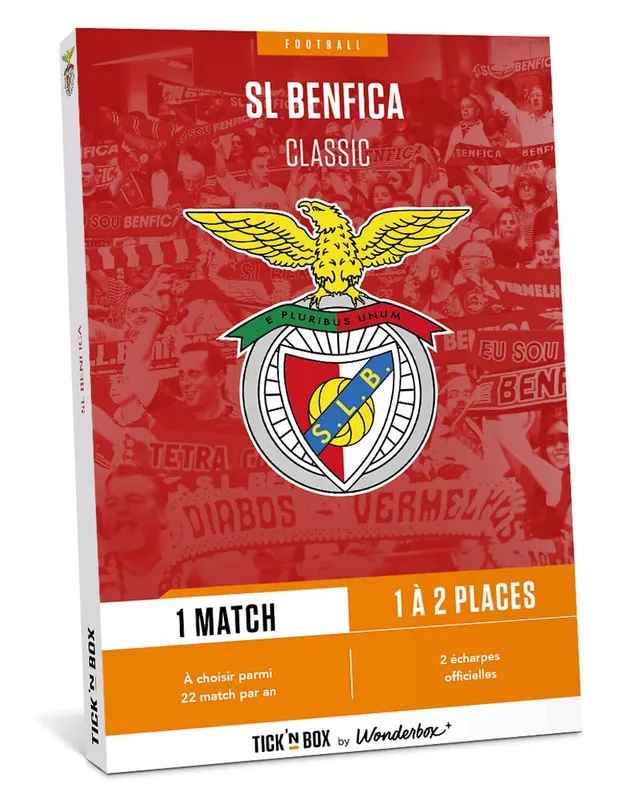 Wonderbox Évènements Sportifs SL Benfica coffret cadeau 2 pers match
