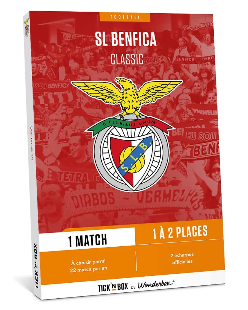 Wonderbox Évènements Sportifs SL Benfica coffret cadeau 2 pers match
