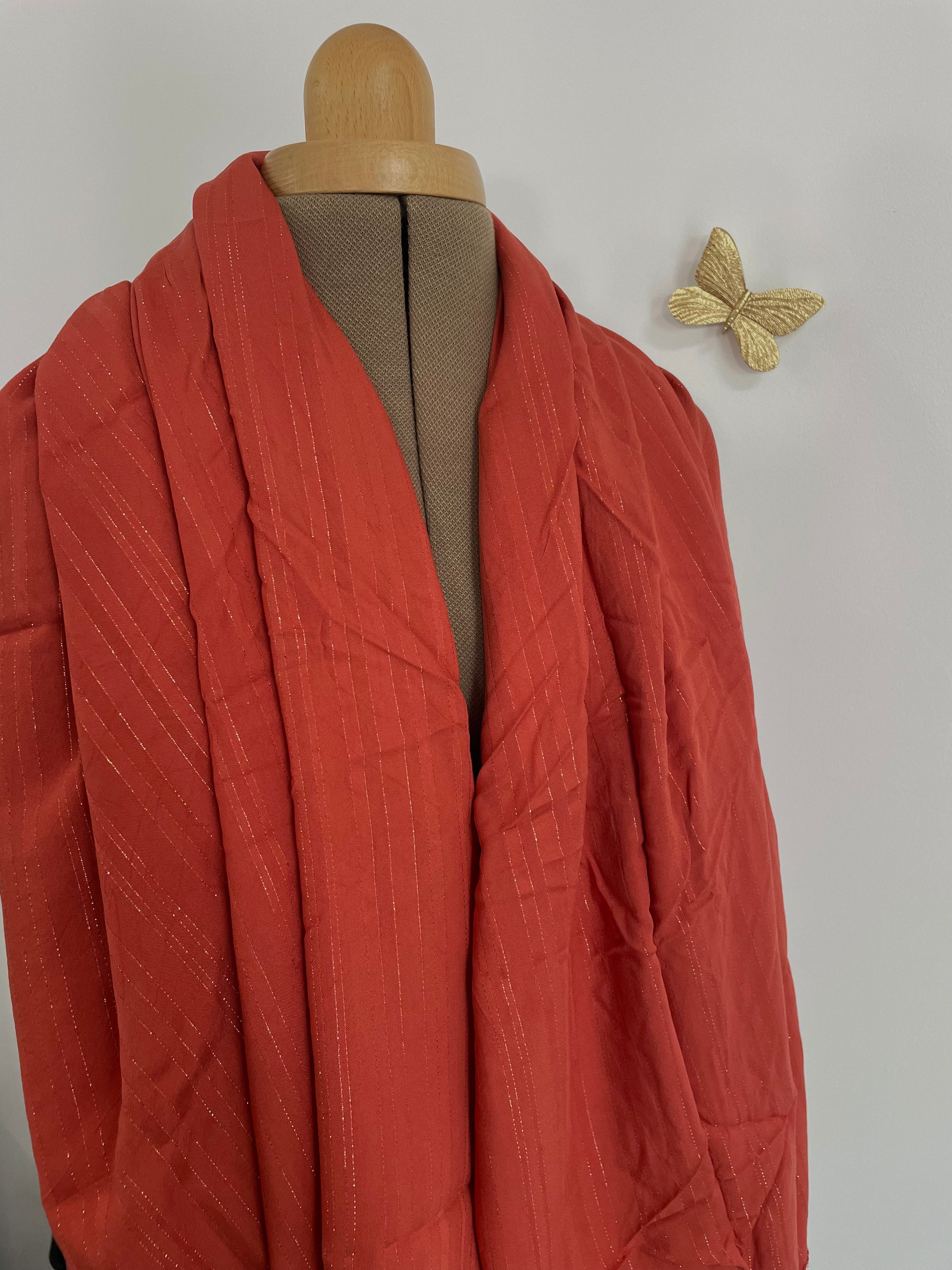 Laeti & Léa Coupon viscose lurex rouille 1,5 m top