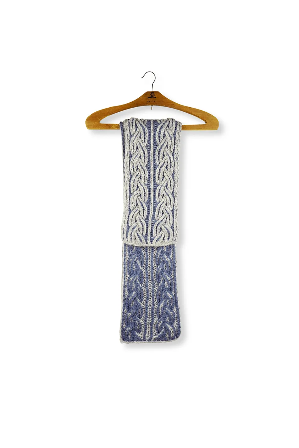 Isager Écharpe Brioche Bicolore Patron Tricot