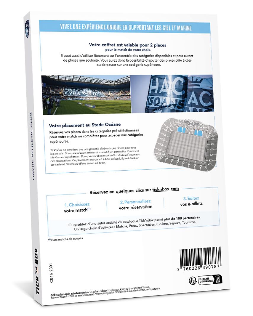 Wonderbox Évènements Sportifs coffret Le Havre AC 2 pers match