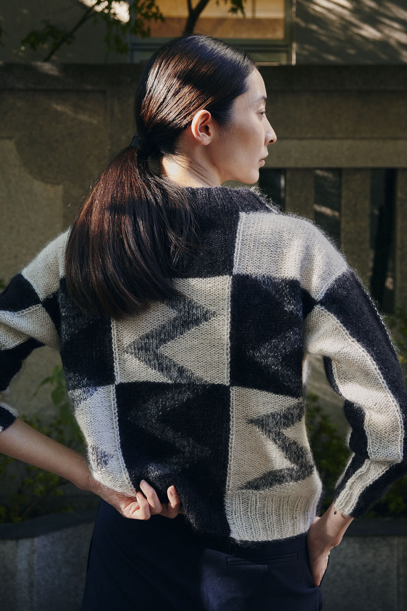 Isager Black & White patron tricot laine