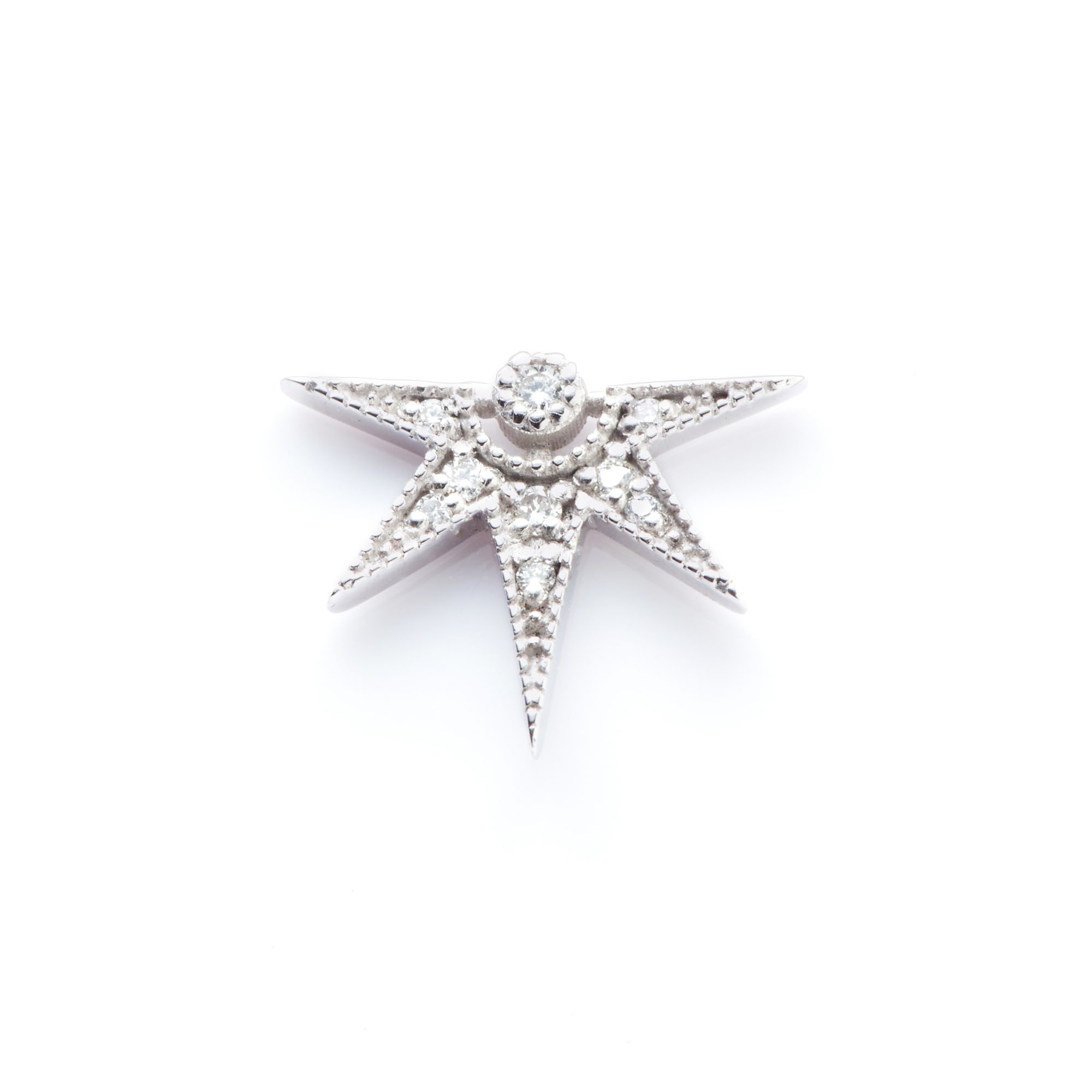 Angèle Brousse Janis demi-étoile boucle d'oreille or 18 carats diamants