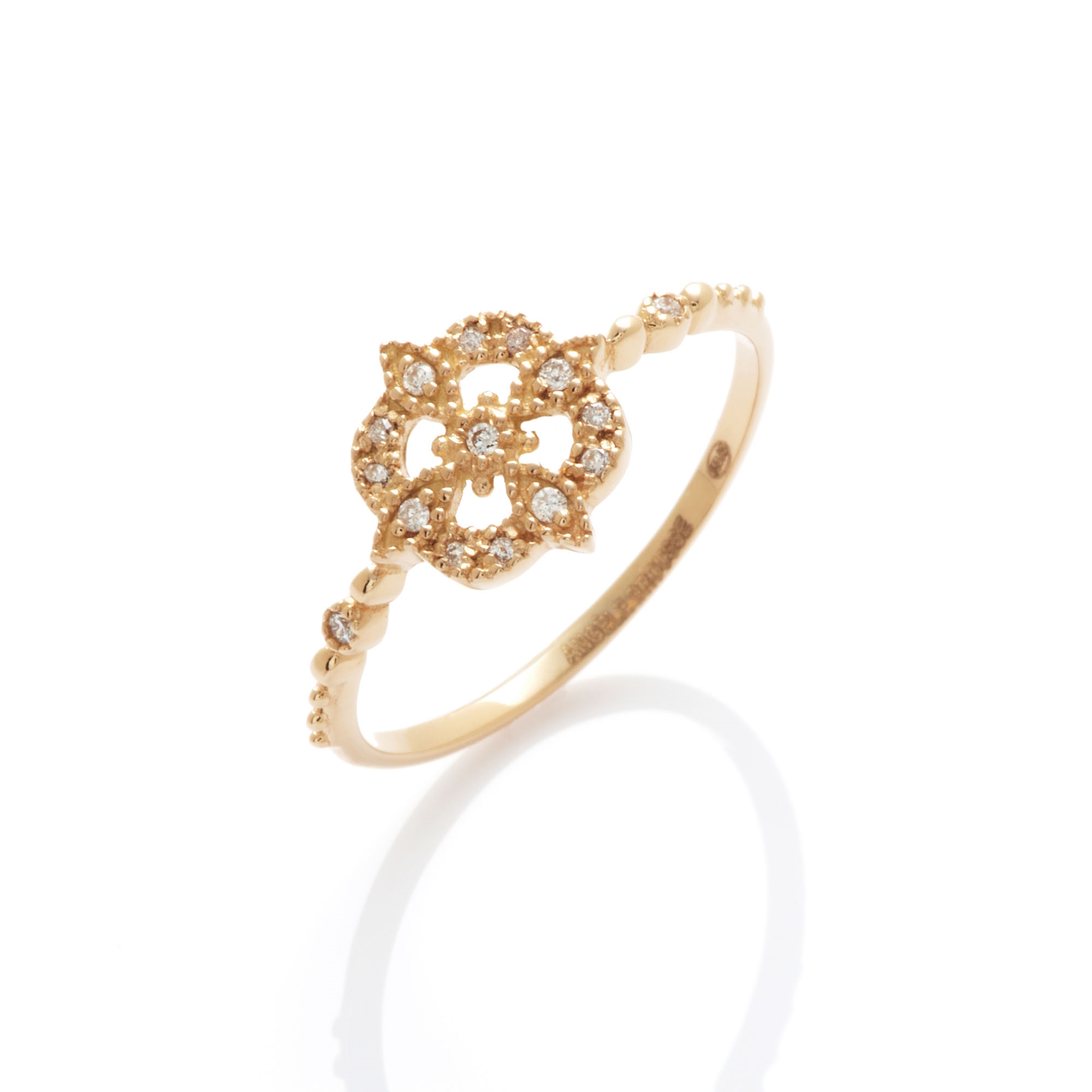 Angèle Brousse Gina Star Bague Or 18 Carats Diamants