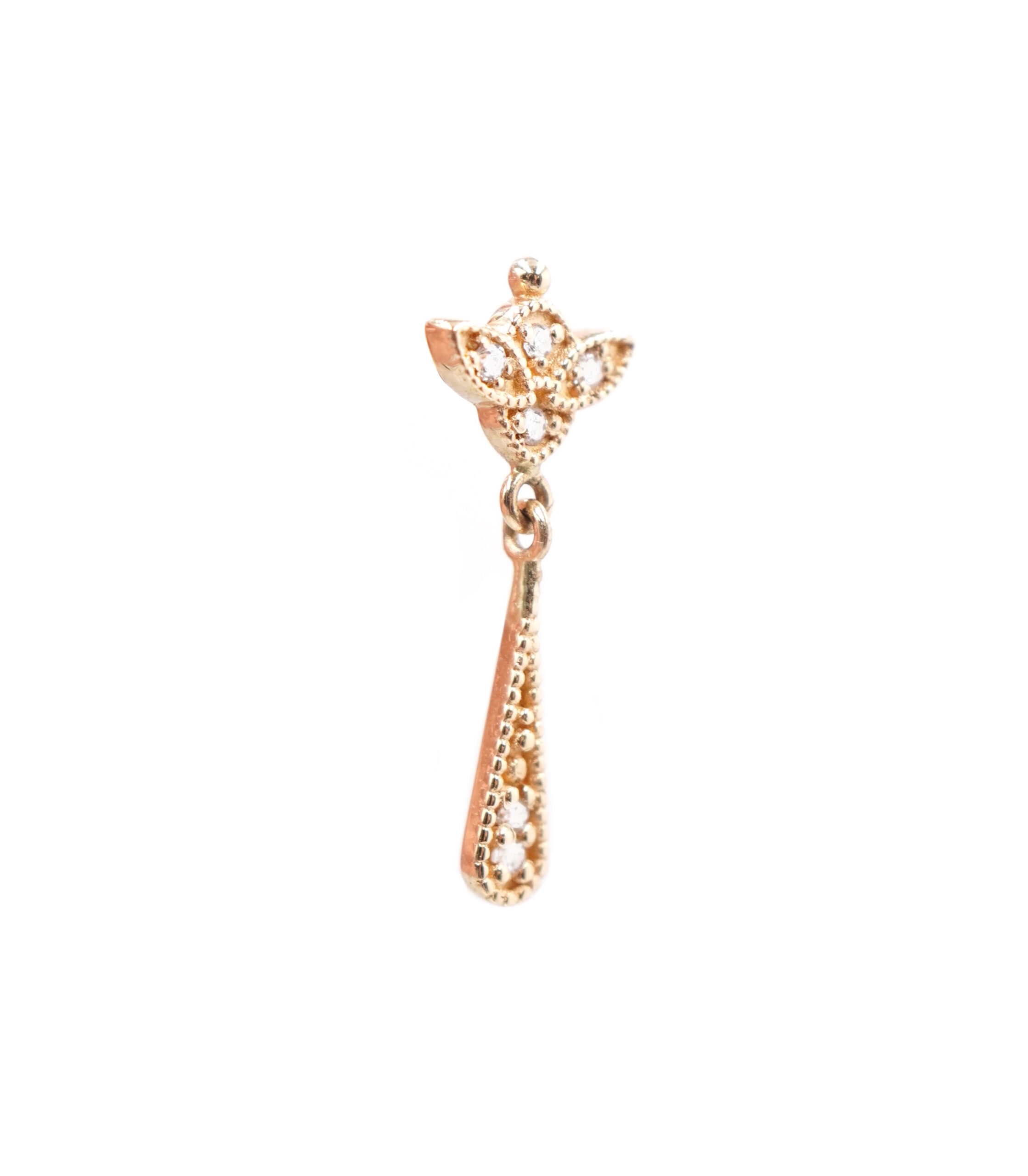 Angèle Brousse Romance Goutte puce or jaune 18 carats 15,8 mm