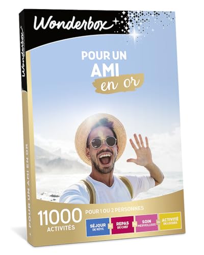 Wonderbox Ami en Or coffret cadeau 1 ou 2 personnes séjour